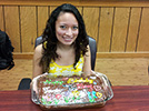 Tania and her 22nd birthday cake, June 2013